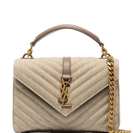 College quilted bag / Natural taupe