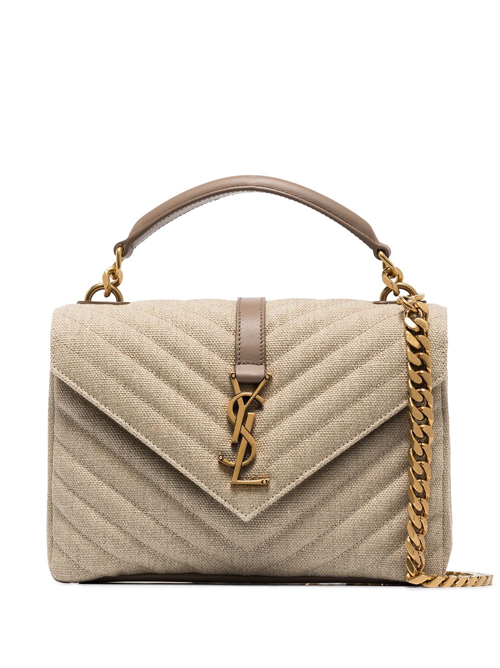 College quilted bag / Natural taupe