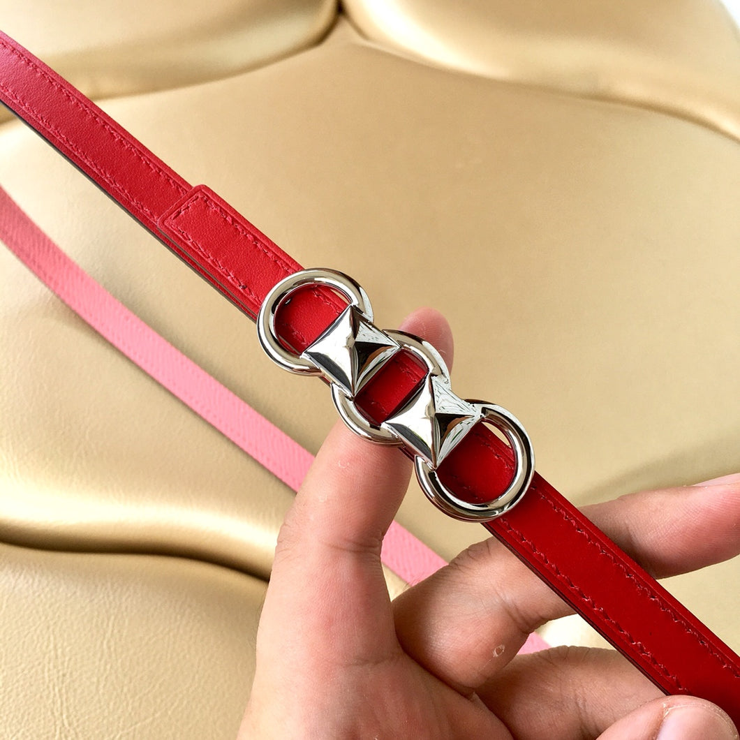 H Belt / Red & Pink Silver