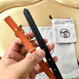 H Belt / Black & Orange Gold