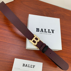 B Belt / Red Wine & Gold