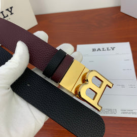 B Belt / Red Wine & Gold