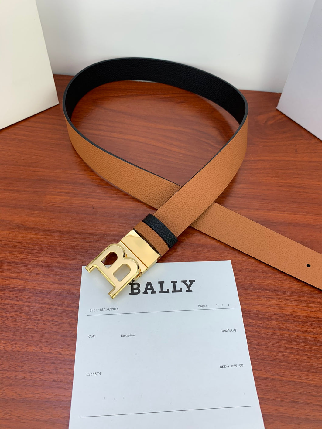 B Belt / Brown & Gold