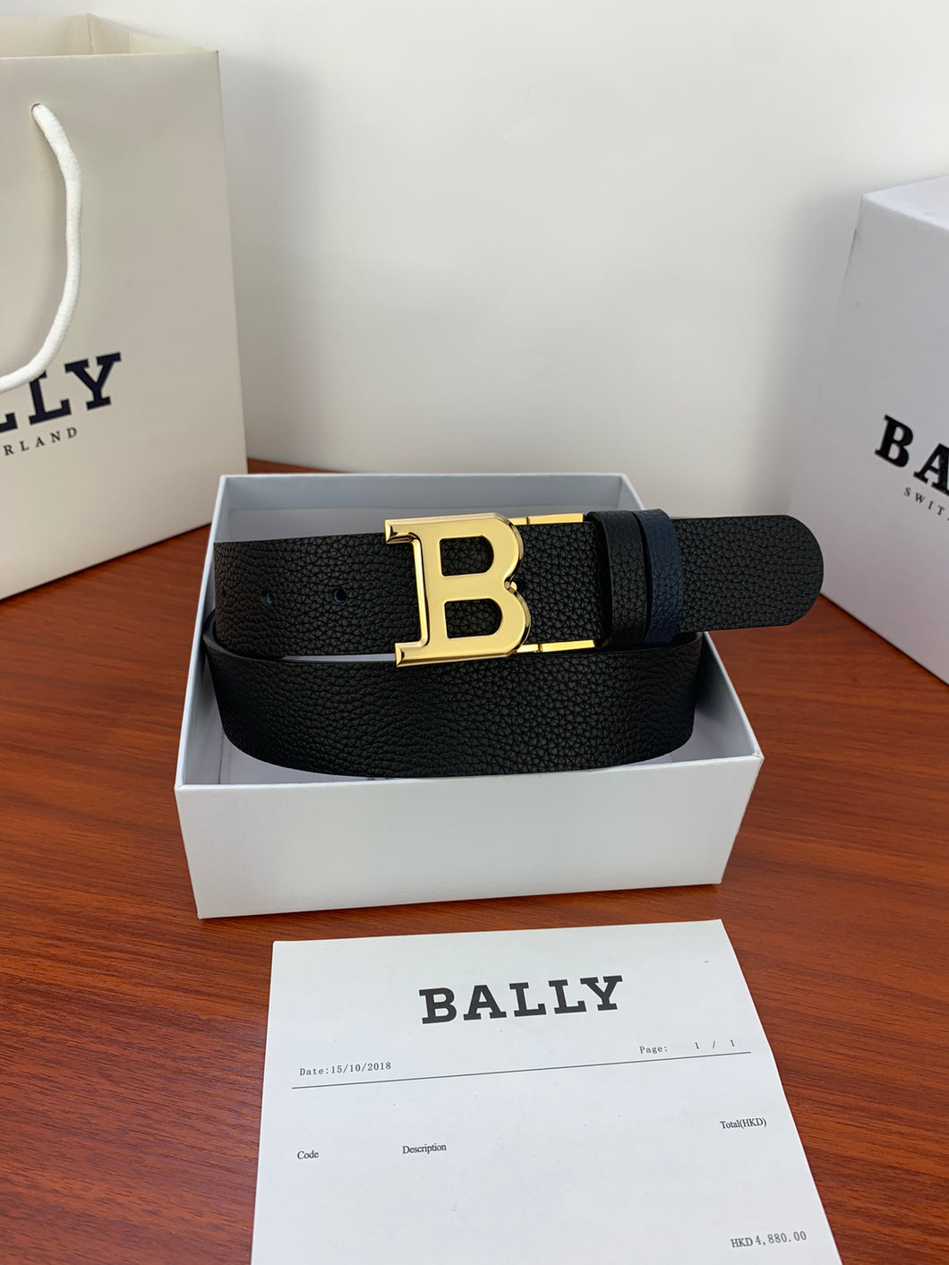 B Belt / Black & Blue Gold