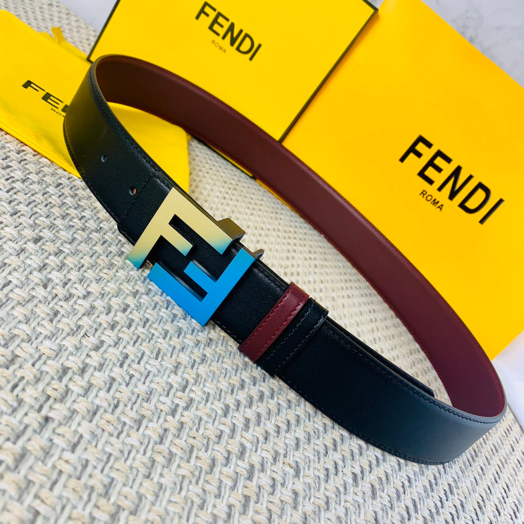 FF Belt / Blue Black & Red Wine