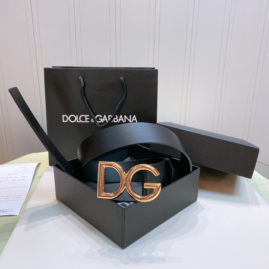 DG Square Belt / Black & Gold