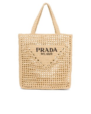 The new raffia fiber tote bag / Cream