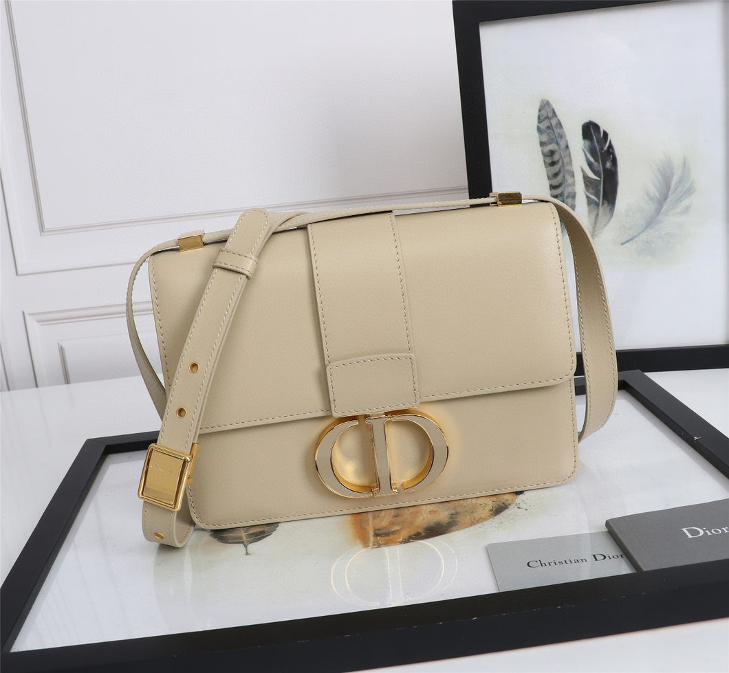 Beige Gold Leather  Montaigne 30  Crossbody