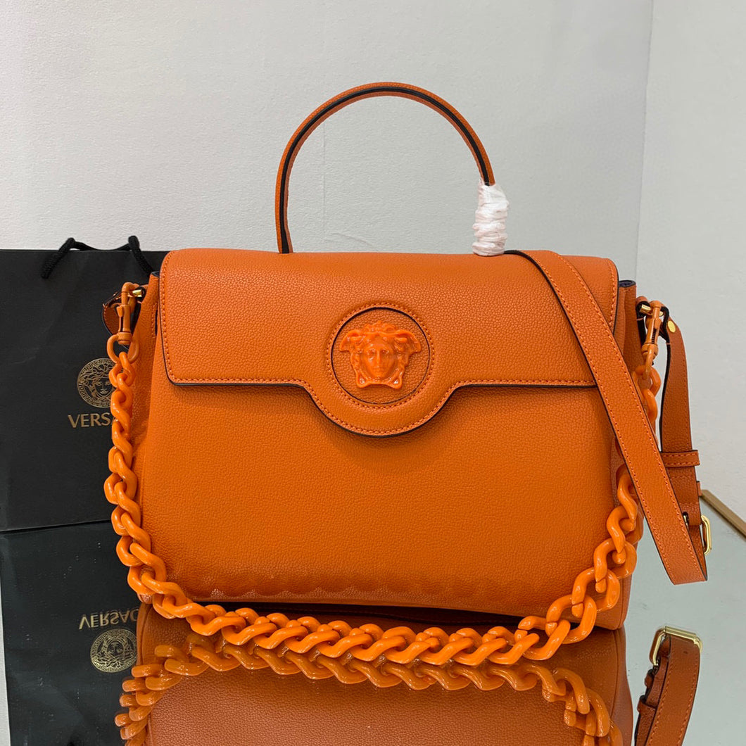 Orange Large Le Medusa Top Handle Bag