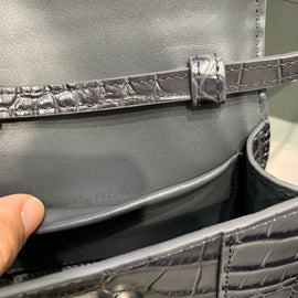 Black Silver Buckle Handle Bag