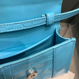 Aqua Silver Buckle Handle Bag